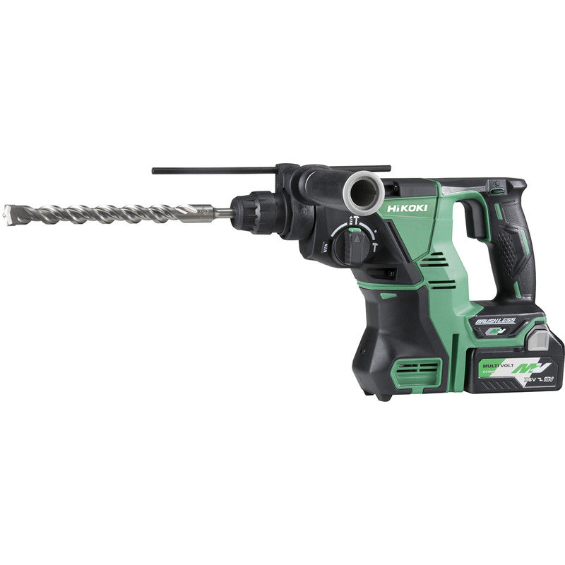 Hikoki DH36DPA 36V MultiVolt Brushless Rotary SDS Plus 28mm Hammer Drill 3 x 2.5Ah Multivolt