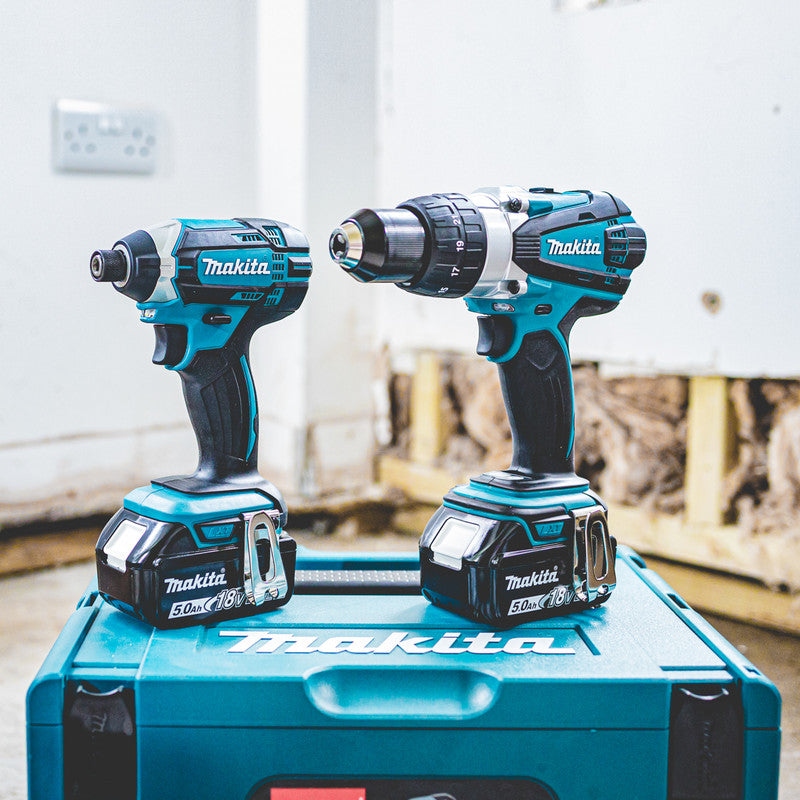 Makita DLX2145TJ 18V LXT Combi Drill & Impact Driver Twin Kit 2 x 5.0Ah