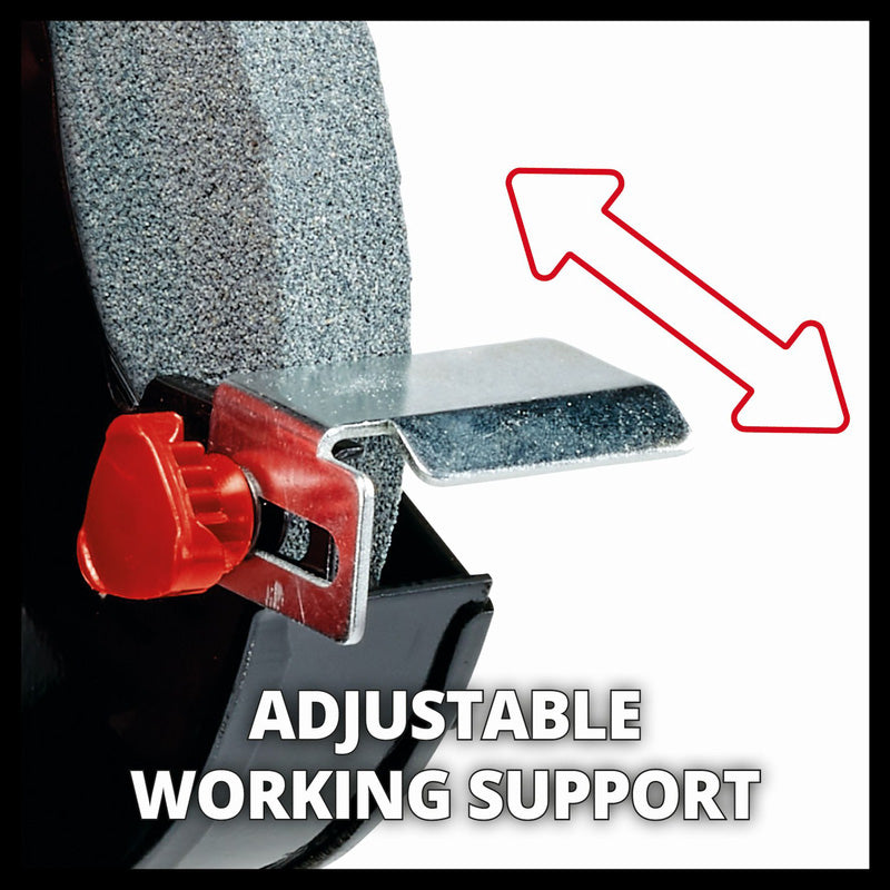 Einhell 250W 200mm / 8" x 150mm / 6" Wet & Dry Bench Grinder 230V