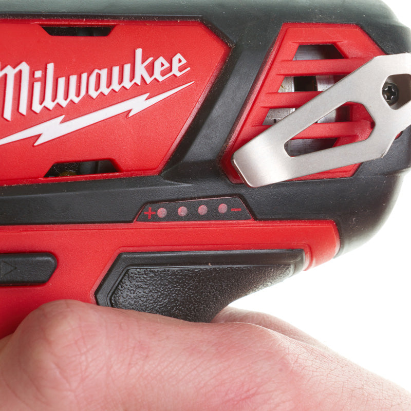 Milwaukee M12 BIW12-202C Sub Compact 1/2" Impact Wrench with Pin Detent 2 x 2.0Ah