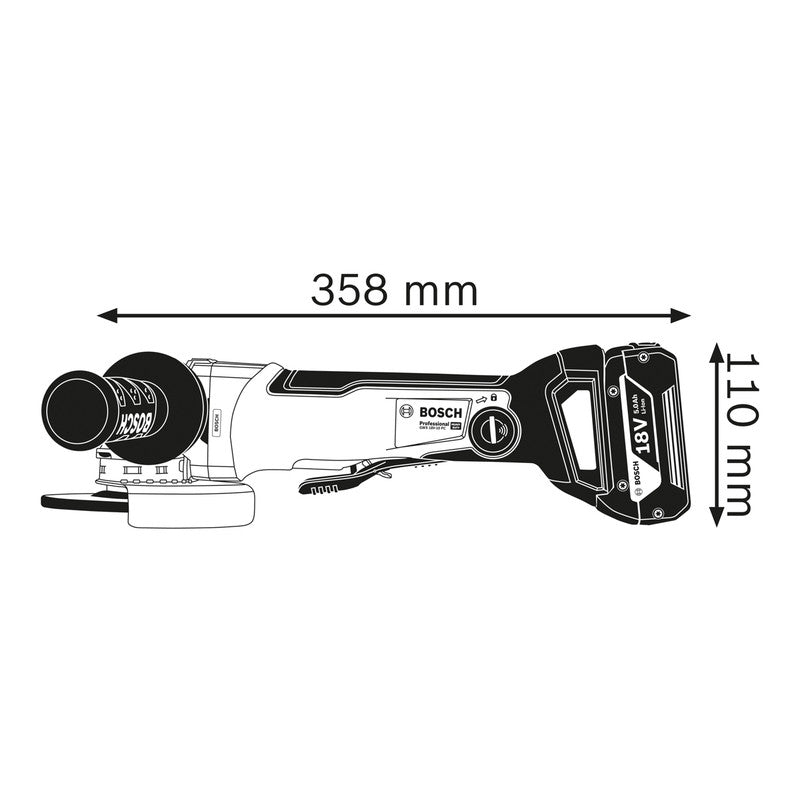 Bosch 18V Brushless X-Lock Angle Grinder 125mm Body Only