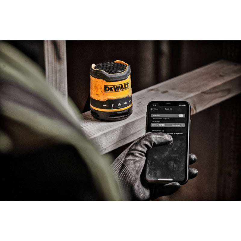 DeWalt Rechargeable USB-C Compact Bluetooth Speaker 3.6V