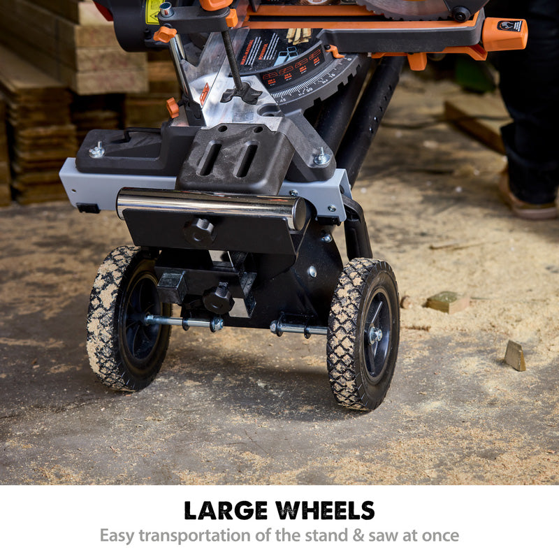 Evolution Compact Folding Mitre Saw Stand Plus with Extendable Arms
