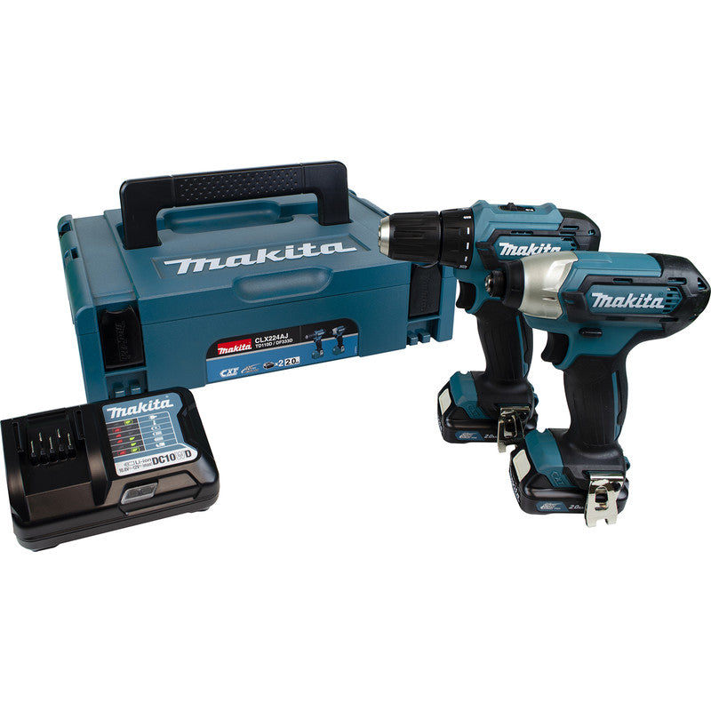 Makita CLX224AJ CXT 12V Max Drill Driver & Impact Driver Kit 2 x 2.0Ah