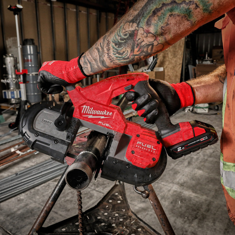 Milwaukee M18FBS85-202C FUEL Compact Band Saw 2 x 2.0Ah