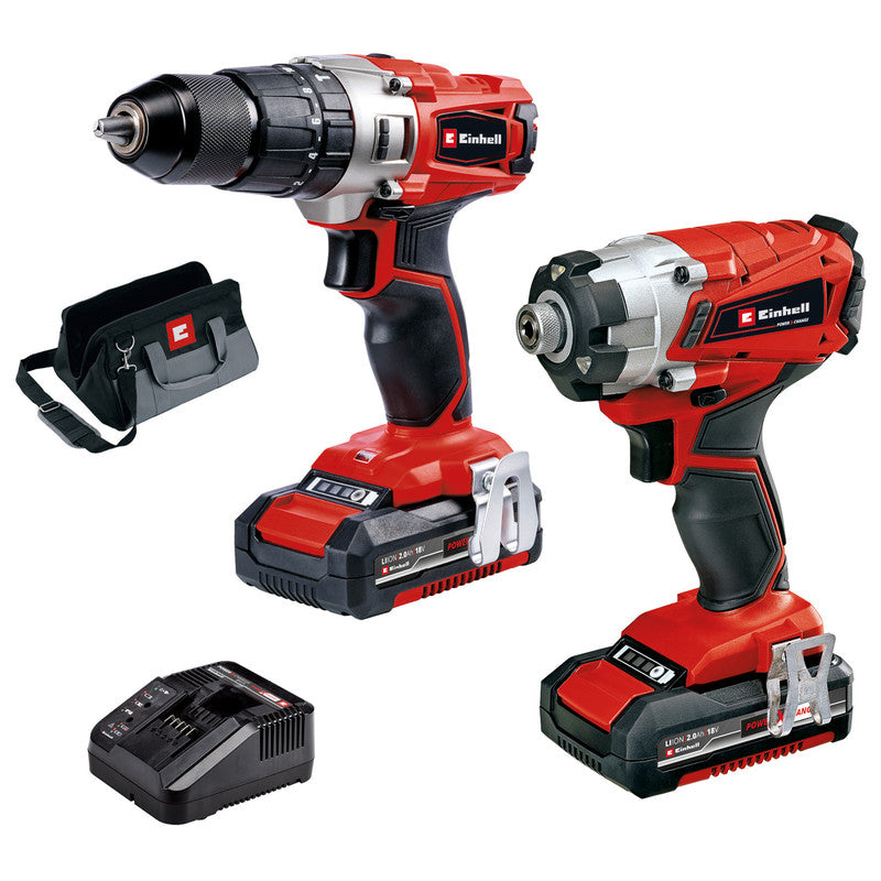 Einhell PXC 18V Cordless Combi Drill & Impact Driver Twin Pack 2 x 2.0Ah