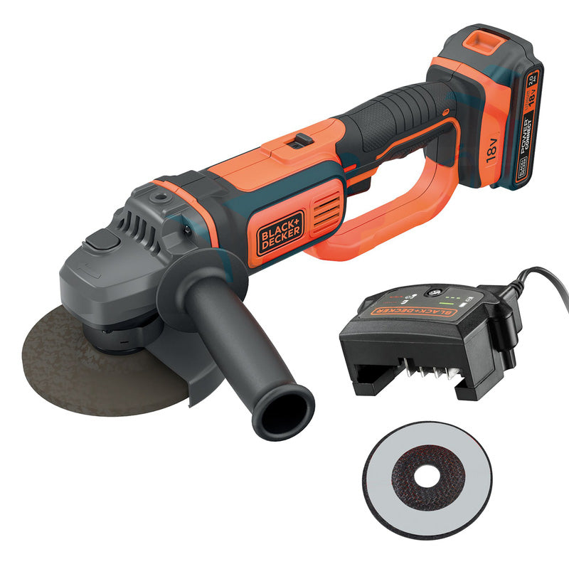 Black & Decker 18V Grinder with 3 Discs 1 x 2.0Ah