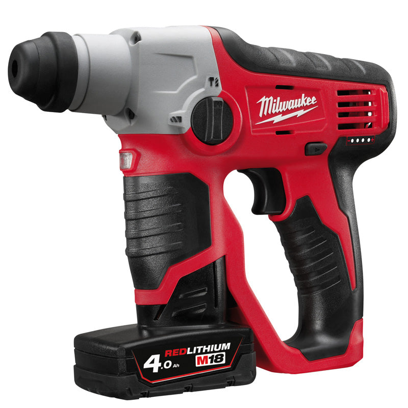 Milwaukee M12 Compact SDS 2 Mode Hammer 2 x 4.0Ah