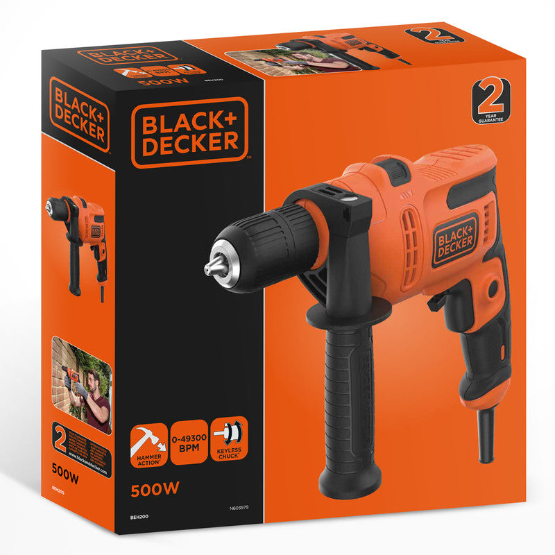 Black & Decker 500W Hammer Drill 240V