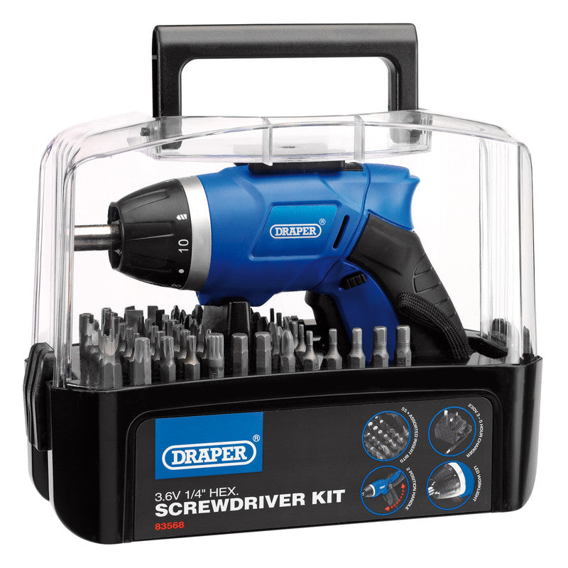 Draper Cordless Screwdriver 3.6V