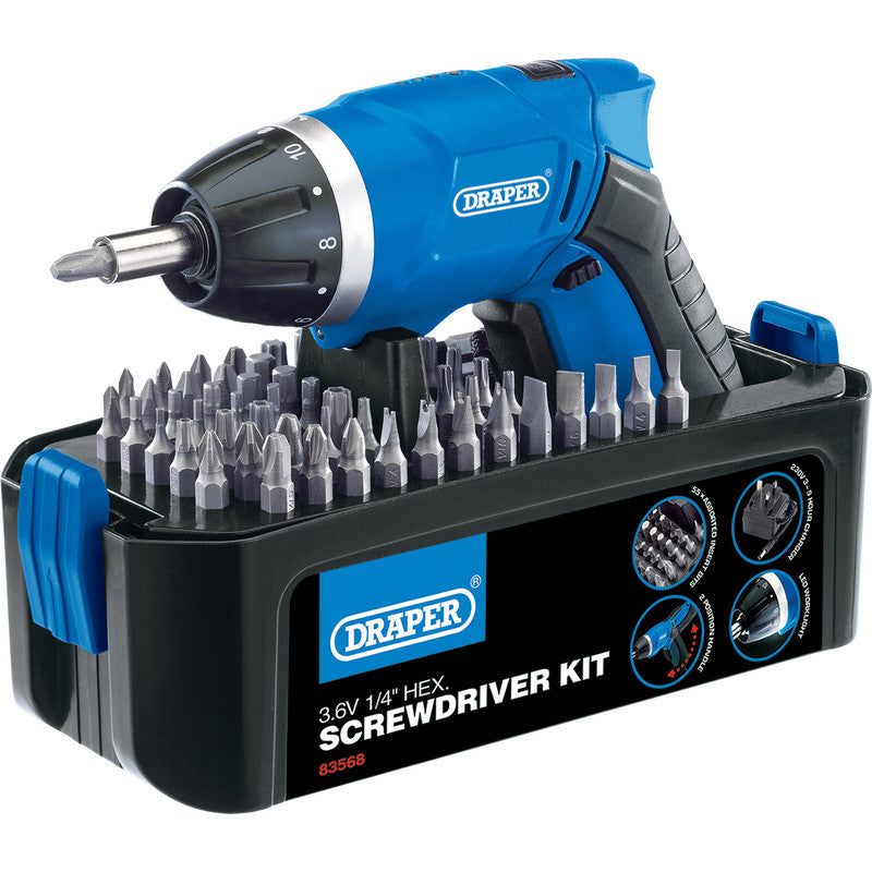 Draper Cordless Screwdriver 3.6V
