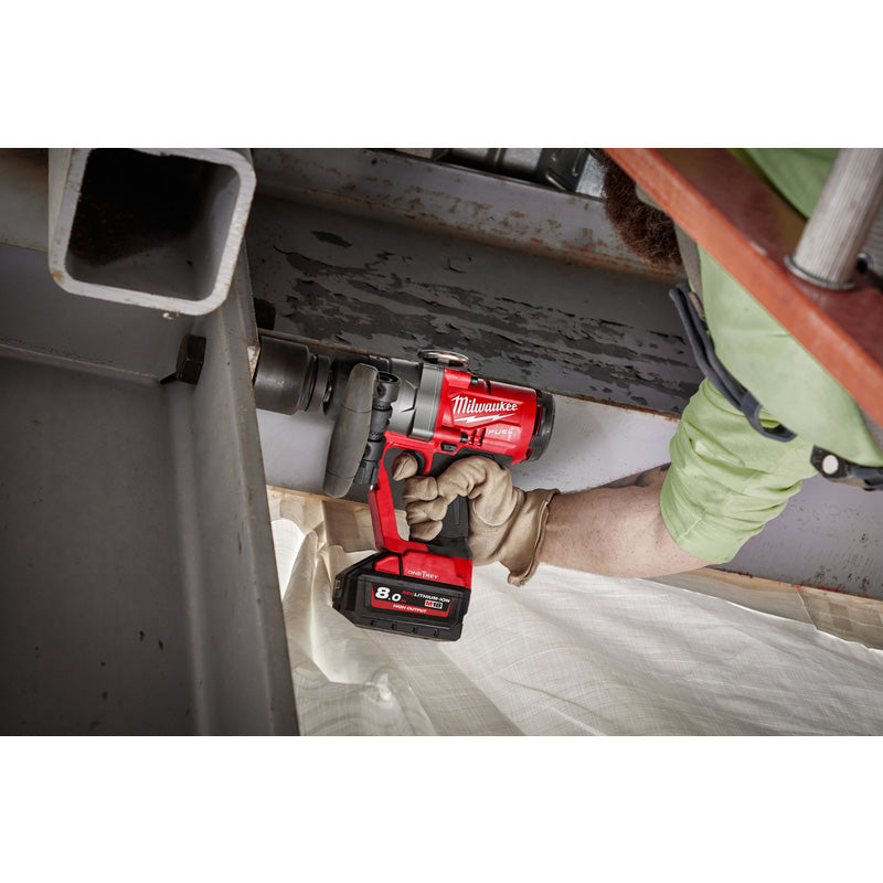 Milwaukee M18 ONEFHIWF1-802X ONE-KEY FUEL High Torque 1" Impact Wrench with Friction Ring 2 x 8.0Ah