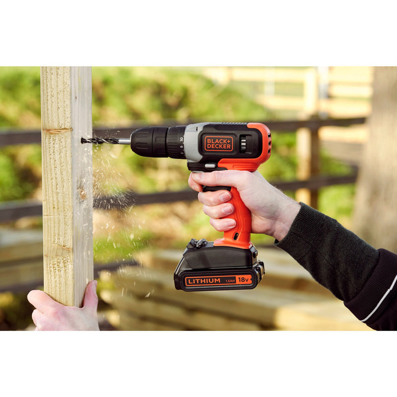 Black & Decker 18V Drill Driver 1 x 1.5Ah