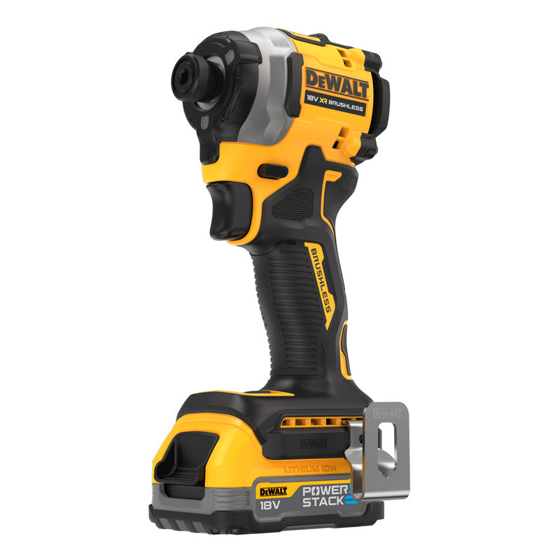 DeWalt Powerstack 18V XR Brushless Ultra Compact Impact Driver Kit 2 x Batteries