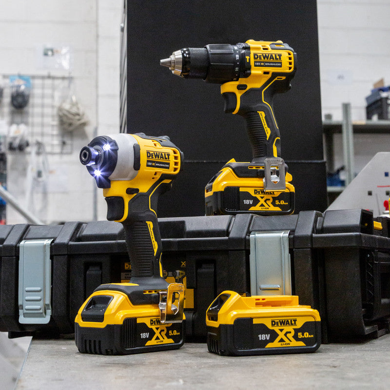 DeWalt DCK2062P3-GB 18V XR Brushless Compact Combi Drill & Impact Driver Twin Kit 3 x 5.0Ah