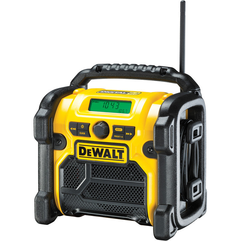 DeWalt  DCR020-GB 18V XR Compact Digital DAB Radio 240V/14.4V/18V
