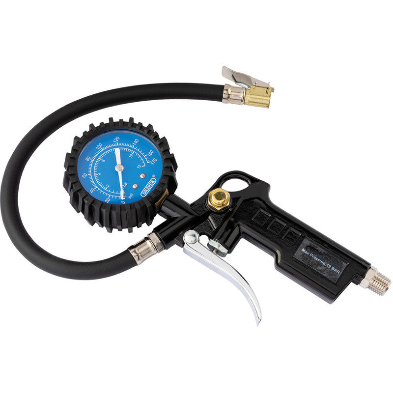 Draper Pistol Grip Air Tyre Inflator 0-170 psi