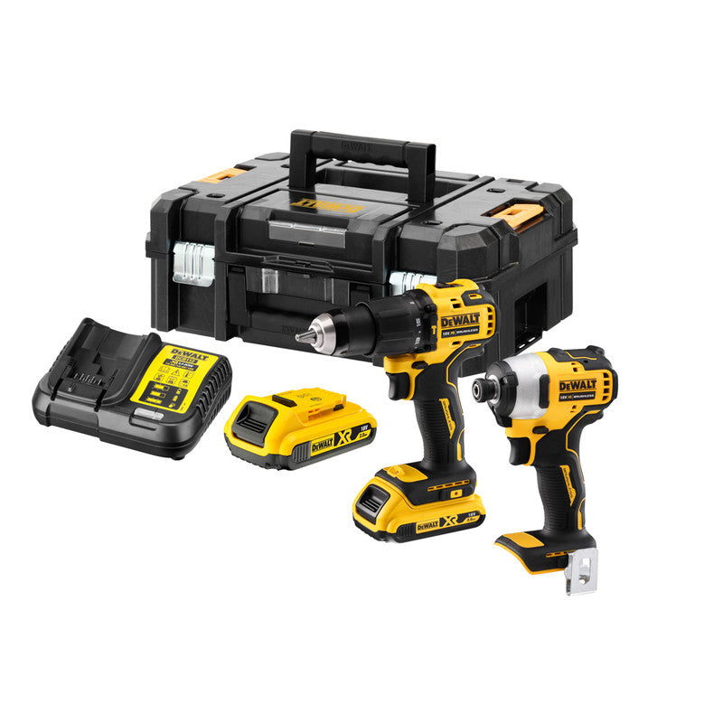 DeWalt DCK2062D2T-GB 18V XR Brushless Compact Combi Drill & Impact Driver Twin Pack 2 x 2.0Ah