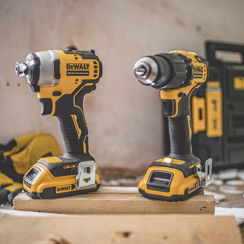 DeWalt DCK2062D2T-GB 18V XR Brushless Compact Combi Drill & Impact Driver Twin Pack 2 x 2.0Ah