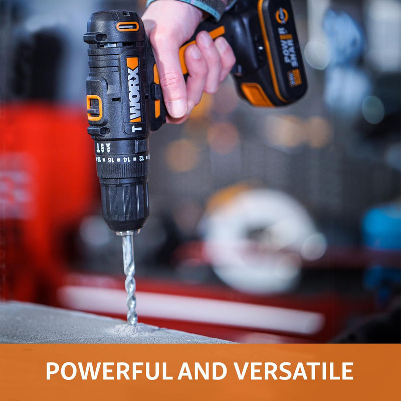 Worx 20V Brushed Combi Drill 2 x 2.0Ah