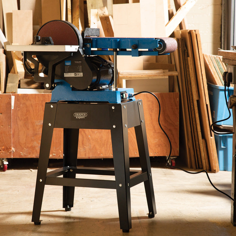 Draper 750W 6" Belt & 9" Disc Sander With Stand 230V