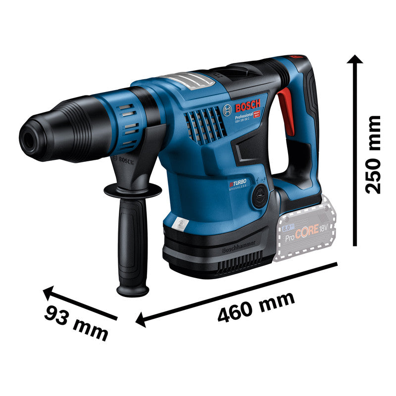 Bosch 18V Bi Turbo Brushless SDS-Max Hammer Drill GBH18V-36 C 2 x 8.0Ah