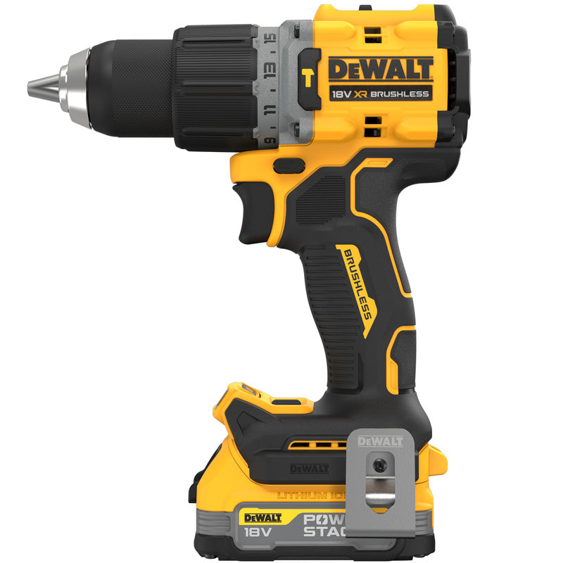 DeWalt Powerstack 18V XR Brushless Combi Drill Kit 2 x Batteries