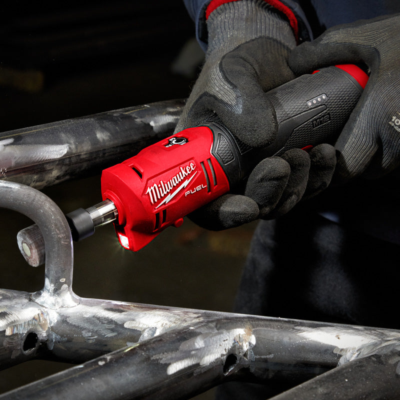 Milwaukee M12 FUEL Straight Die Grinder 1 x 4.0Ah & 1 x 2.0Ah