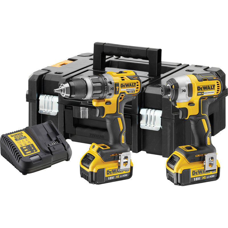 DeWalt DCK266M2T-GB 18V XR Cordless Brushless Combi Drill & Impact Driver Twin Pack 2 x 4.0Ah